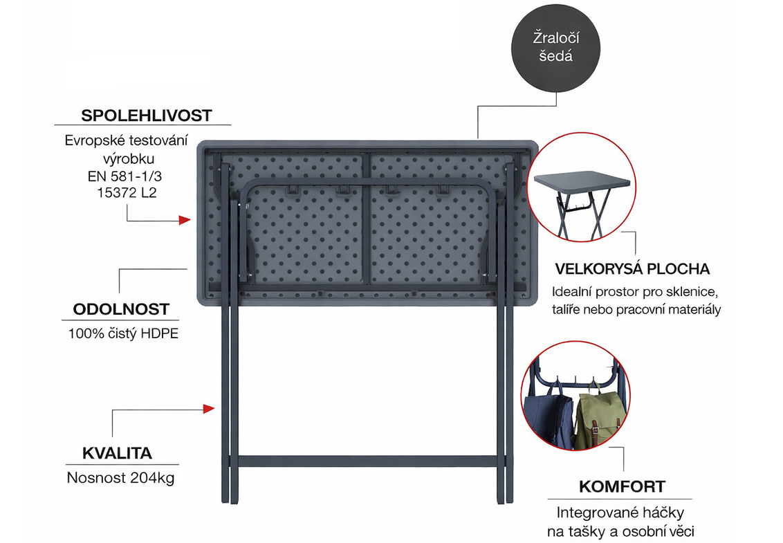 122x61 zown barový stolek